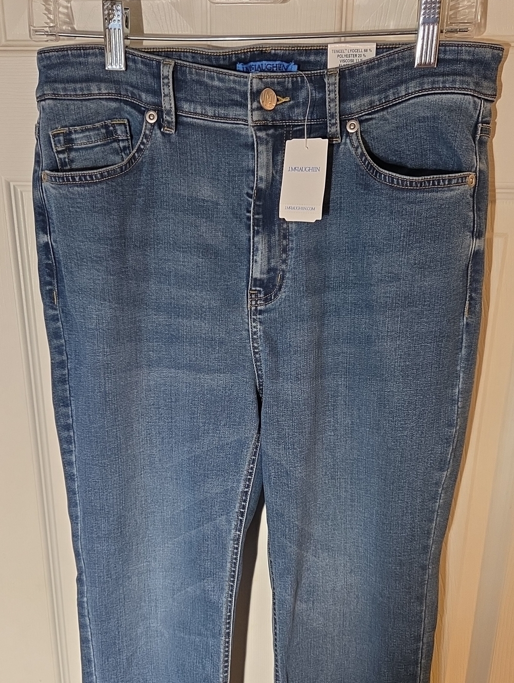 (New) J. Mclaughlin Women's Blue Stretch Denim Jeans Size 8